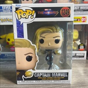 Funko Pop The Marvels Captain Marvel Figure with Blonde Hair